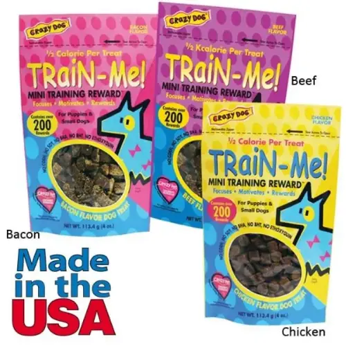 Train-Me! Mini Dog Training Treats, Chicken, 4 oz Train-Me! Mini Dog Training Treats, Chicken, 4 oz
