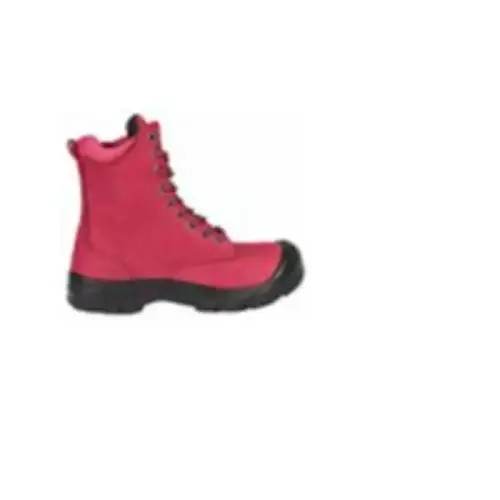 LADIES WORK BOOT RASBERRY SIZE 6 LADIES WORK BOOT RASBERRY SIZE 6