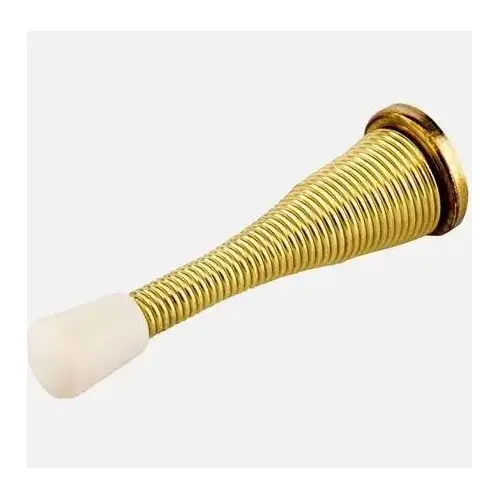 BROAD BASE SPRING DOOR STOP PB 2-PK BROAD BASE SPRING DOOR STOP PB 2-PK