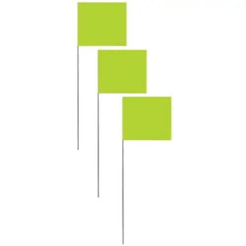 Marking Flag Stake, Lime, 21", Pack of 100 Marking Flag Stake, Lime, 21", Pack of 100