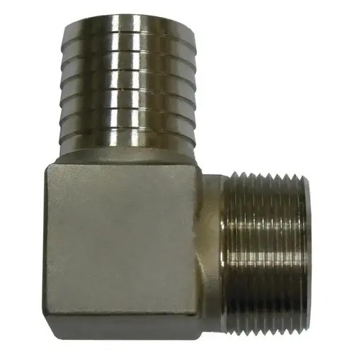 Hydrant Elbow, 3/4" MPT x 3/4" Insert, 90 Degree, 304 Stainless Steel Hydrant Elbow, 3/4" MPT x 3/4" Insert, 90 Degree, 304 Stainless Steel