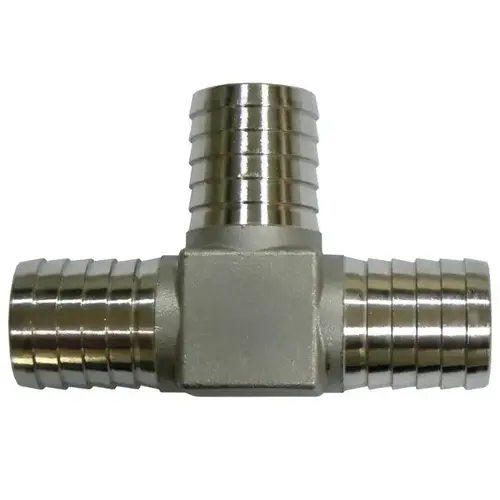 1 x 1 x 1 Inch Stainless Steel Hydrant Tee, Barb 1 x 1 x 1 Inch Stainless Steel Hydrant Tee, Barb