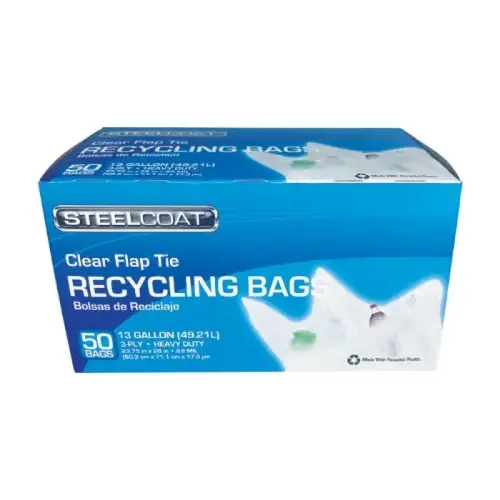 FGP993474 13 GAL FLAPTIE CLEAR RECYCLE BAG 50 CT FGP993474 13 GAL FLAPTIE CLEAR RECYCLE BAG 50 CT