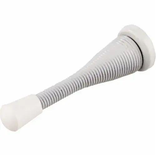 BROAD BASE SPRING DOOR STOP WHT 2-P BROAD BASE SPRING DOOR STOP WHT 2-P