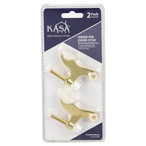 HINGE PIN DOOR STOP PB 2-PK HINGE PIN DOOR STOP PB 2-PK