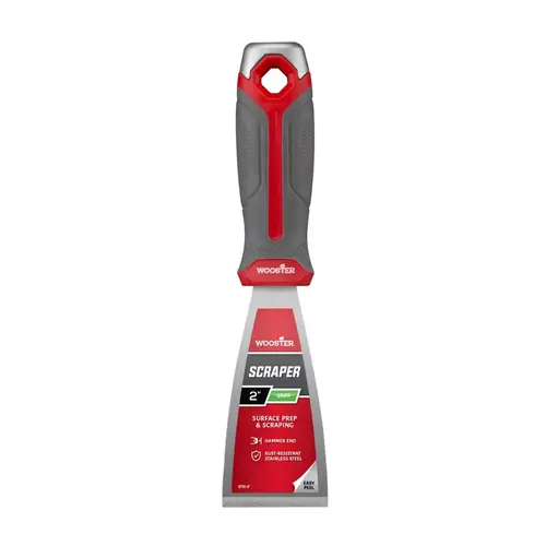Wooster Scraper, 2 in W Blade, Stiff Blade, Stainless Steel Blade Wooster Scraper, 2 in W Blade, Stiff Blade, Stainless Steel Blade