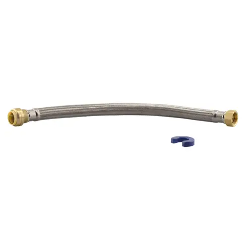 3/4" Push-Fit x 3/4" FPT Water Heater Connector, 18" 3/4" Push-Fit x 3/4" FPT Water Heater Connector, 18"