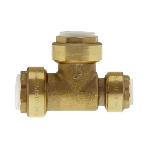 Push-Fit Reducing Tee, 3/4" x 3/4" x 1/2" Push-Fit Reducing Tee, 3/4" x 3/4" x 1/2"