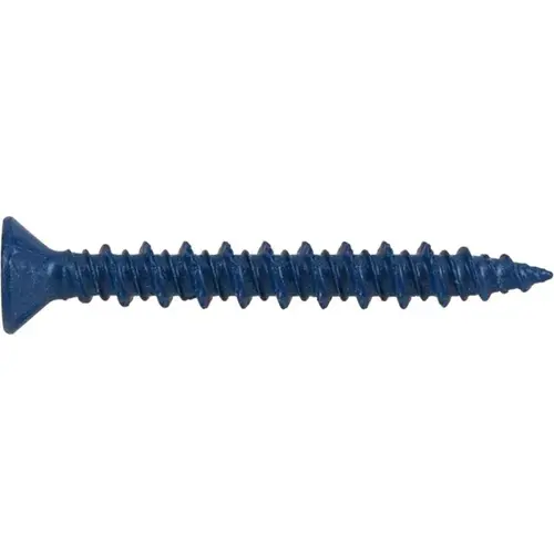 Flat Head Phillips Concrete Screw, 3/16" x 1-3/4", Blue Flat Head Phillips Concrete Screw, 3/16" x 1-3/4", Blue