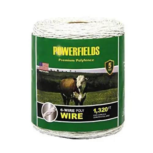 6-Wire Electric Fence Polywire, 1320 ft 6-Wire Electric Fence Polywire, 1320 ft