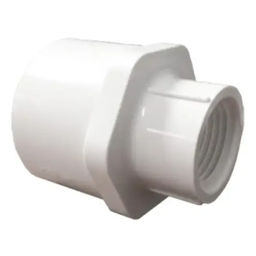 PVC Reducing Female Adapter, Schedule 40, 1" Socket x 1/4" FPT PVC Reducing Female Adapter, Schedule 40, 1" Socket x 1/4" FPT