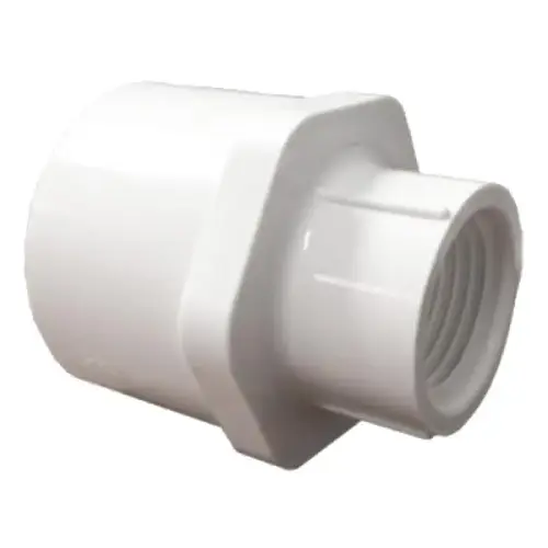 PVC Reducing Female Adapter, 1" x 1/2", Socket x FPT, Schedule 40 PVC Reducing Female Adapter, 1" x 1/2", Socket x FPT, Schedule 40