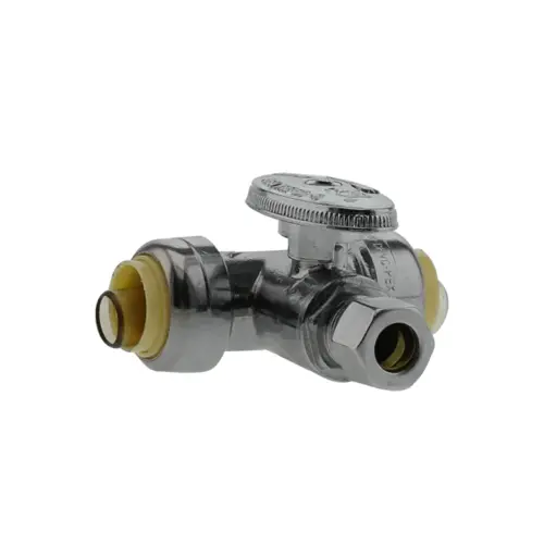 Plumbing Supply Tee, 1/2" Push-to-Connect x 3/8" Compression Plumbing Supply Tee, 1/2" Push-to-Connect x 3/8" Compression