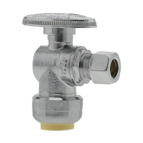 Angle Stop Valve, 1/2" Push Fit x 3/8" Compression Angle Stop Valve, 1/2" Push Fit x 3/8" Compression