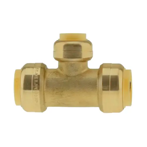 Stainless Steel Push-Fit Tee Fitting, 3/4" x 3/4" x 1/2" Stainless Steel Push-Fit Tee Fitting, 3/4" x 3/4" x 1/2"