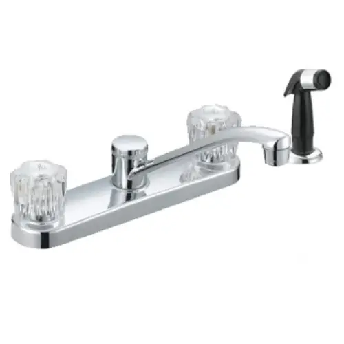 Kitchen Faucet, 8-Inch Center, Two-Handle, Chrome Kitchen Faucet, 8-Inch Center, Two-Handle, Chrome