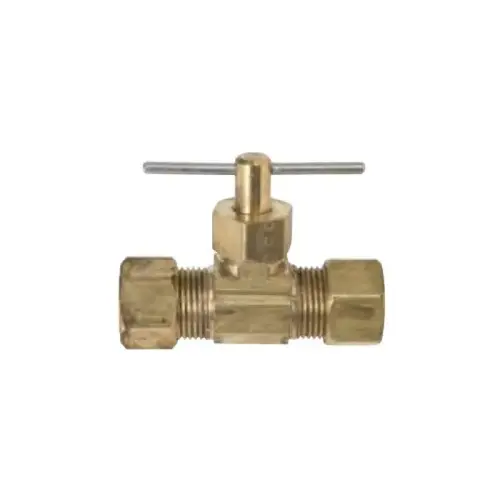 Straight Needle Valve, 1/4" OD Compression Straight Needle Valve, 1/4" OD Compression