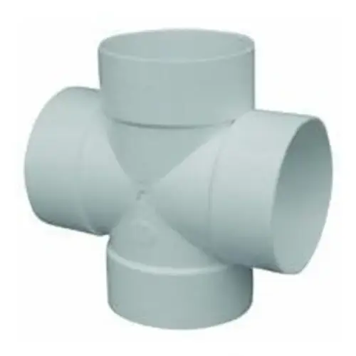 4 inch PVC Hub Cross Fitting 4 inch PVC Hub Cross Fitting