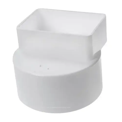 Downspout Adapter, Offset Flush-Fit, 4x6x6 Inch Downspout Adapter, Offset Flush-Fit, 4x6x6 Inch