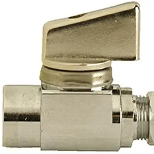 Straight Stop Valve, 1/2" Sweat Inlet, 3/8" Compression Outlet Straight Stop Valve, 1/2" Sweat Inlet, 3/8" Compression Outlet