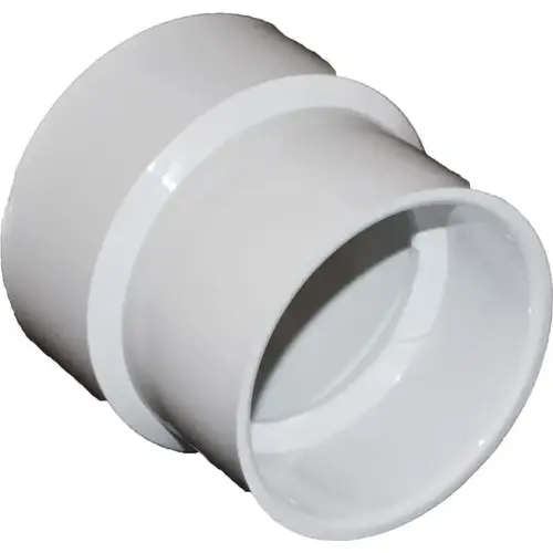 PVC SWR to DWV Reducing Adapter Coupling, 4" x 3" PVC SWR to DWV Reducing Adapter Coupling, 4" x 3"
