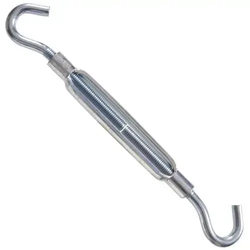 Hook and Hook Turnbuckle, 1/2"-13 x 19-1/2", Zinc-Plated Hook and Hook Turnbuckle, 1/2"-13 x 19-1/2", Zinc-Plated