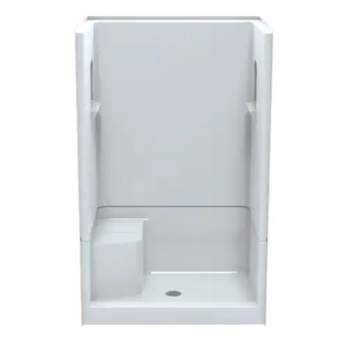 4-Piece Shower Surround, 48" x 36" x 77", Left Seat, Center Drain 4-Piece Shower Surround, 48" x 36" x 77", Left Seat, Center Drain