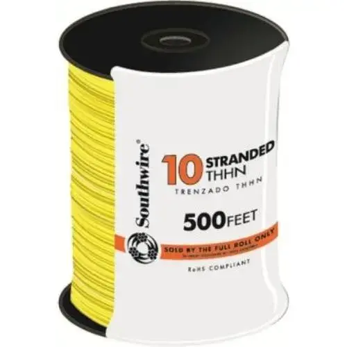 10 THHN STRAND WIRE 500FT YELLOW 10 THHN STRAND WIRE 500FT YELLOW