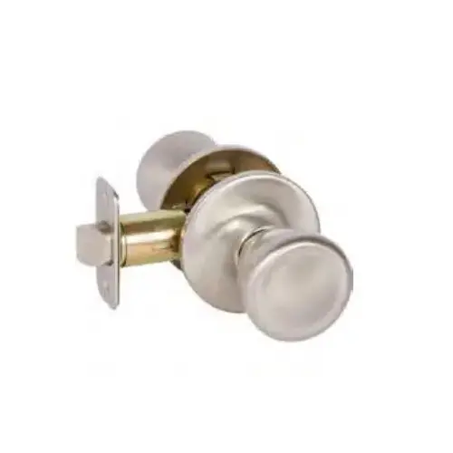 Passage Door Knob, Saxon Style, ANSI A156.2 Grade 3, Satin Nickel Passage Door Knob, Saxon Style, ANSI A156.2 Grade 3, Satin Nickel