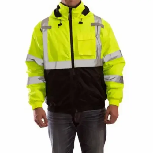Bomber II High-Visibility Insulated Jacket, ANSI Class 3, Lime/Black, Large Bomber II High-Visibility Insulated Jacket, ANSI Class 3, Lime/Black, Large