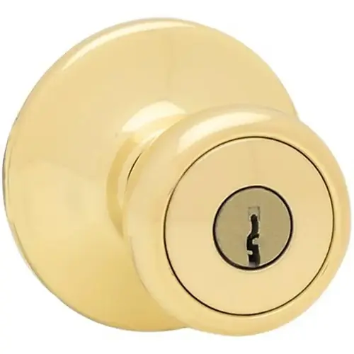 Tylo Keyed Entry Door Knobset, Polished Brass, ANSI Grade 3 Tylo Keyed Entry Door Knobset, Polished Brass, ANSI Grade 3