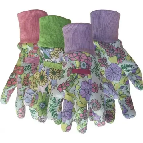 Ladies' Floral Print Cotton Work Glove Ladies' Floral Print Cotton Work Glove