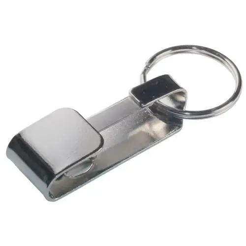 Key Clip Hook, Slip-On Belt, Stainless Steel, 1-1/4" Split Ring Key Clip Hook, Slip-On Belt, Stainless Steel, 1-1/4" Split Ring