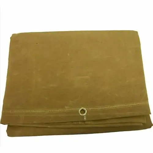 Treated Canvas Tarp, 8 x 10 ft, Tan Treated Canvas Tarp, 8 x 10 ft, Tan