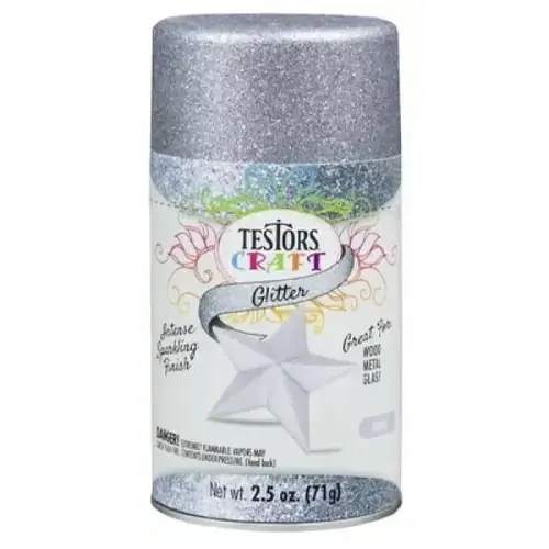 TESTORS GLITTER SILVER 2.5 OZ SPRAY TESTORS GLITTER SILVER 2.5 OZ SPRAY