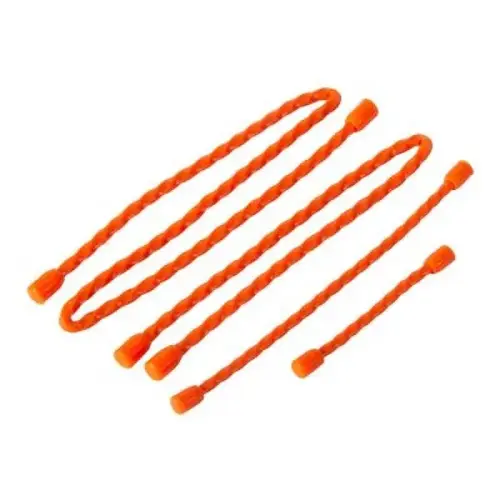 Reusable Wrap Twist Ties, Assorted Sizes, Orange, Pack of 4 Reusable Wrap Twist Ties, Assorted Sizes, Orange, Pack of 4