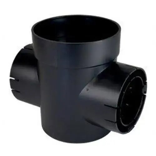 Spee-D Catch Basin, 6 inch Round, Double Outlet, Black Spee-D Catch Basin, 6 inch Round, Double Outlet, Black