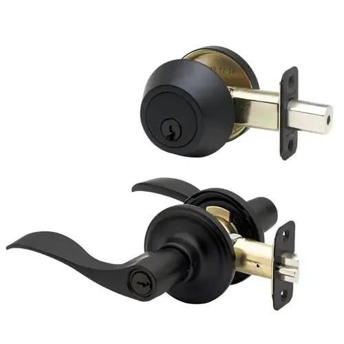 WAVERLIE LEVER DEADBOLT COMBO BLACK WAVERLIE LEVER DEADBOLT COMBO BLACK