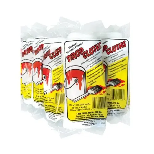9 FT X 12 FT 1 MIL CLEAR DROP CLOTH 9 FT X 12 FT 1 MIL CLEAR DROP CLOTH