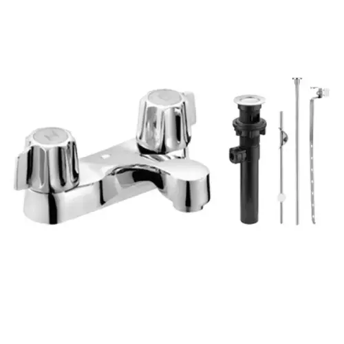 2 HANDLE LAV FAUCET WITH PLASTIC POP 2 HANDLE LAV FAUCET WITH PLASTIC POP