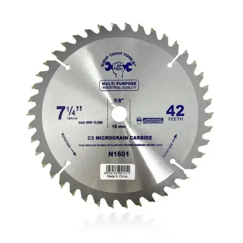 7-1/4 X 42 TOOTH CIRCULAR SAW BLADES 7-1/4 X 42 TOOTH CIRCULAR SAW BLADES