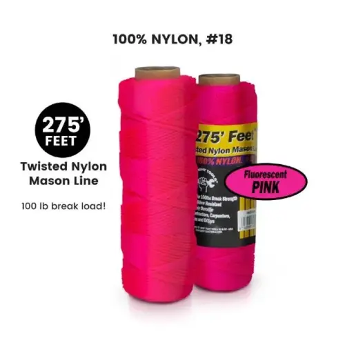 100% NYLON MASON LINE FLUORESCENT PINK 100% NYLON MASON LINE FLUORESCENT PINK