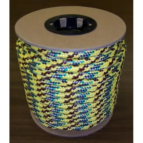 Diamond Braided MFP Rope, 1/4" x 100 ft, MultiColor, 1000 lb Tensile Strength Diamond Braided MFP Rope, 1/4" x 100 ft, MultiColor, 1000 lb Tensile Strength