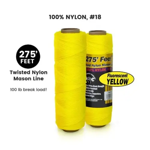 100% NYLON MASON LINE FLUORESCENT YELLOW 100% NYLON MASON LINE FLUORESCENT YELLOW