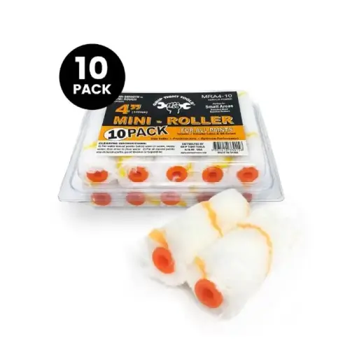 4 INCH FABRIC ROLLER REFILLS 10 PACK 4 INCH FABRIC ROLLER REFILLS 10 PACK