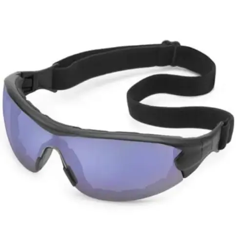 Swap Convertible Safety Glasses Goggles, Blue Mirror Anti-Fog Lens Swap Convertible Safety Glasses Goggles, Blue Mirror Anti-Fog Lens
