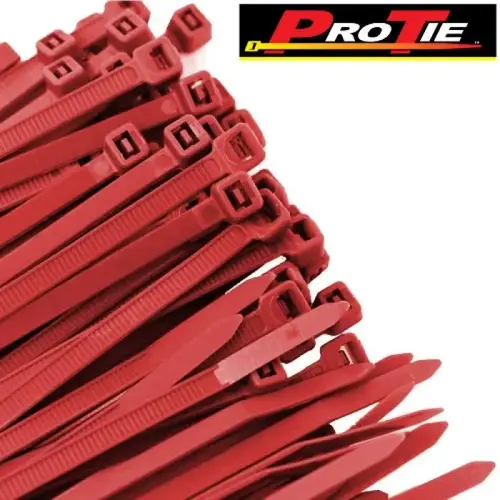 8 inch Standard Duty Cable Tie, Red, Pack of 100 8 inch Standard Duty Cable Tie, Red, Pack of 100
