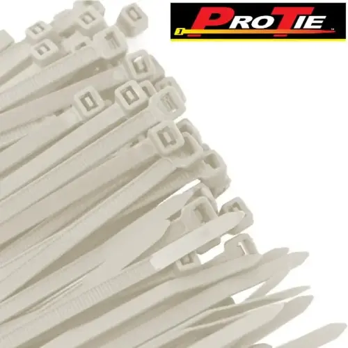Standard Duty Cable Tie, 8", Natural, 50 lb Tensile, Pack of 100 Standard Duty Cable Tie, 8", Natural, 50 lb Tensile, Pack of 100