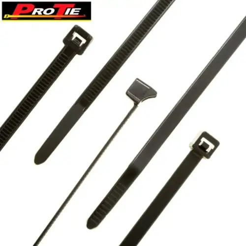 8" Black UV Resistant Clamp Cable Tie, Pack of 25 8" Black UV Resistant Clamp Cable Tie, Pack of 25