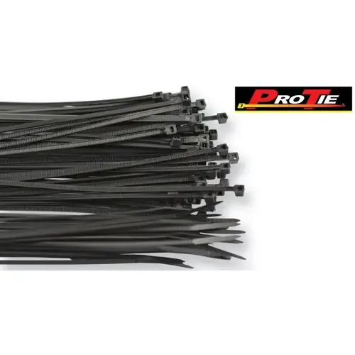 4 inch Ultra Light Duty UV Resistant Black Cable Tie, Pack of 100 4 inch Ultra Light Duty UV Resistant Black Cable Tie, Pack of 100